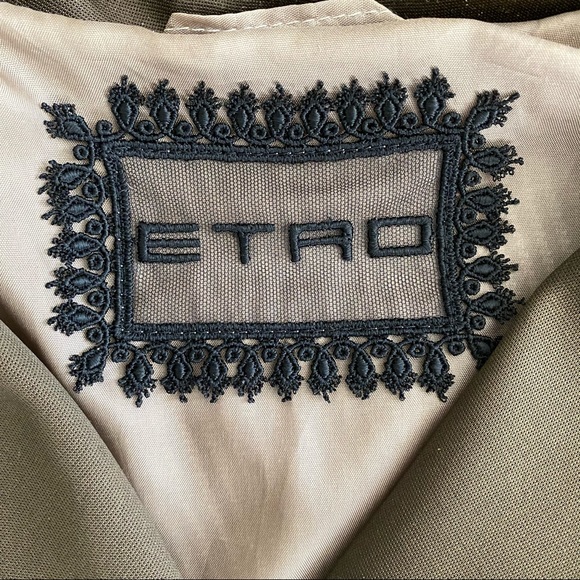 ETRO Metallic Silver Batwing Evening Jacket 42 - Picture 12 of 14